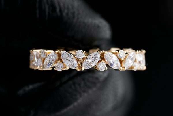 Fine jewelry display at a pawn shop showcasing top investment pieces