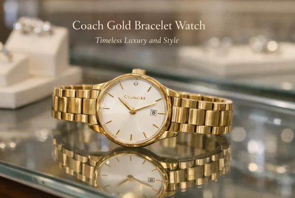 shop Coach gold bracelet watch luxury timepiece